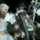 A large party of Final Fantasy XIV characters prepare for battle.